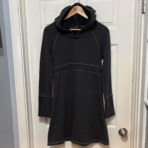 PRANA Nanette Grey Hooded Sweatshirt Dress